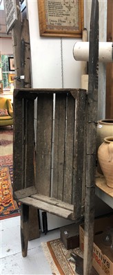 Lot 77 - A gardener's wooden carrier.