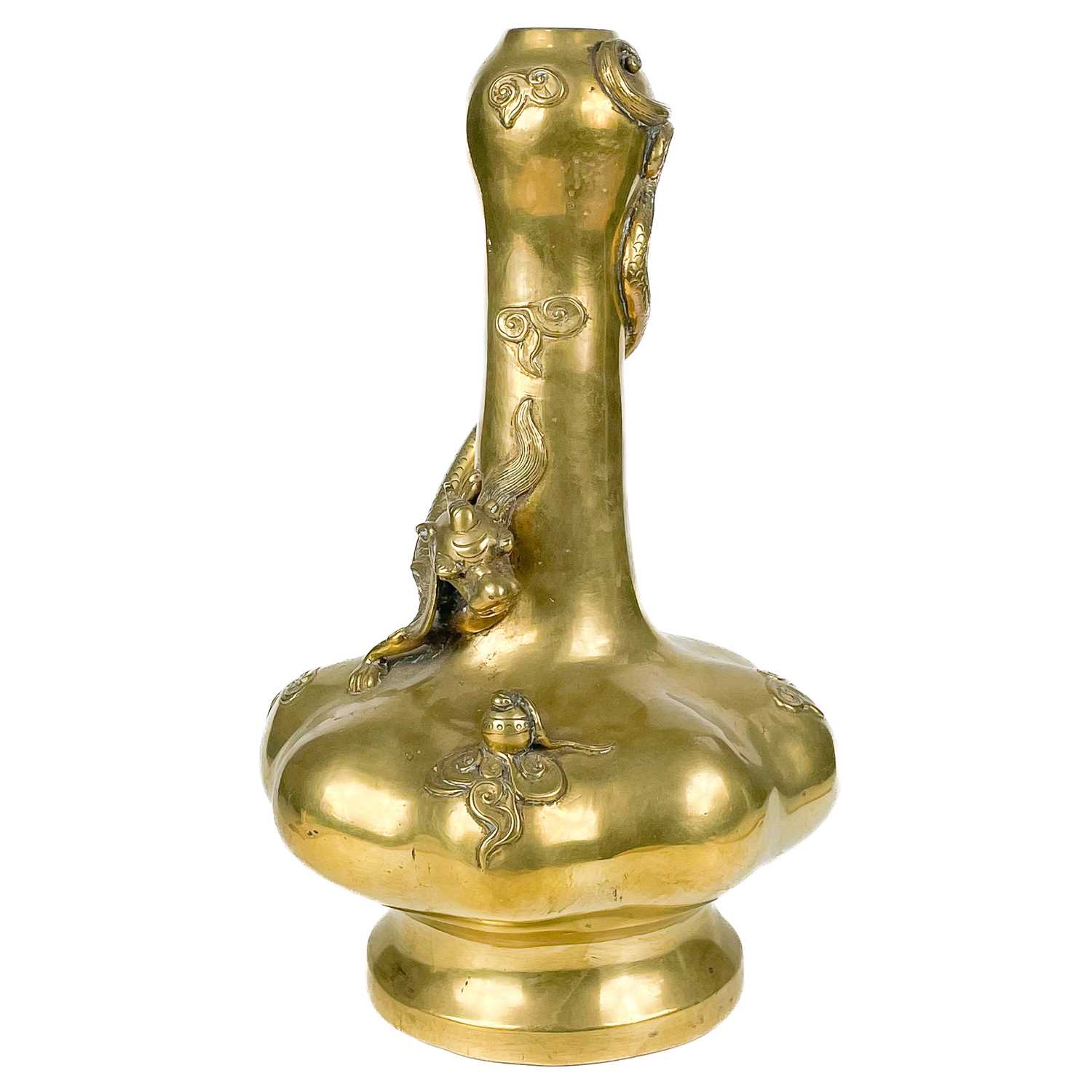 Lot 19 - A Chinese polished bronze vase, Qing Dynasty.