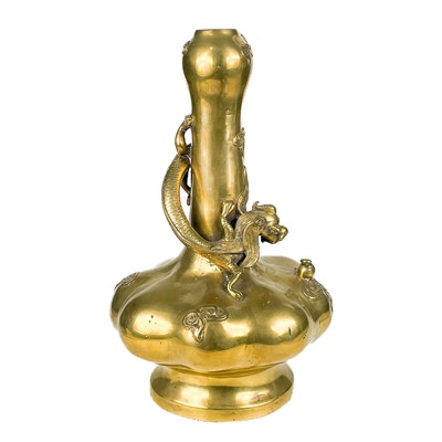 Lot 19 - A Chinese polished bronze vase, Qing Dynasty.
