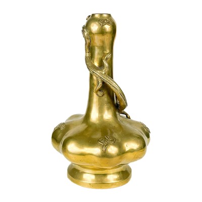 Lot 19 - A Chinese polished bronze vase, Qing Dynasty.