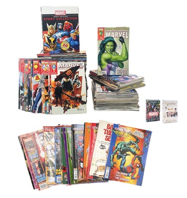 Lot 962 - Marvel Comics - Spiderman, Fantastic Four, Justice League and 2000AD