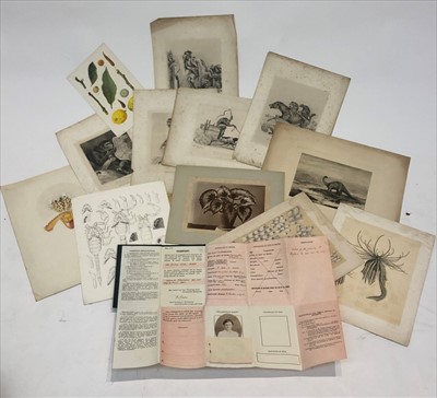 Lot 472 - A series of five black and white engravings,...