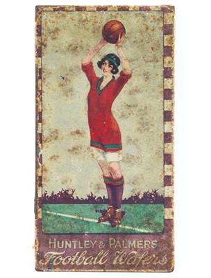 Lot 1 - An early 20th century Huntley & Palmers Football Wafers tin.