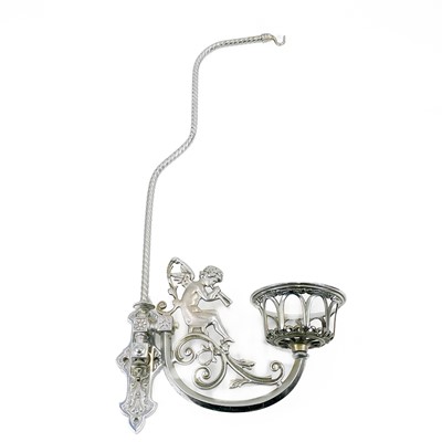 Lot 82 - A Romany carriage chrome plated wall lamp.