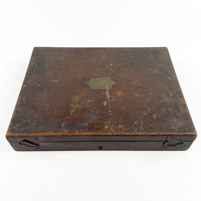 Lot 20 - A George III mahogany pistol box labelled Wallace Edinburgh.