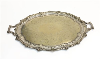 Lot 2312 - A Mappin & Webb silver plated twin handled...