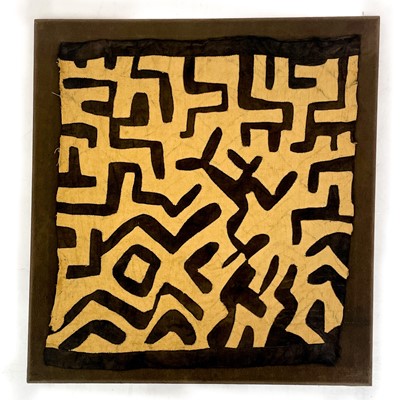 Lot 75 - A Kuba textile cloth wall hanging.