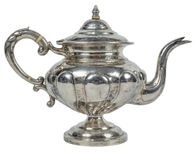Lot 7 - A Chinese silver teapot, circa 1900.