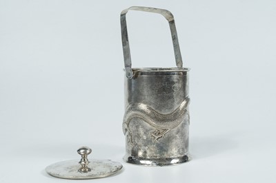 Lot 9 - A Chinese silver preserve jar, stamped 'Tuck Chang', Shanghai 1870-1920.