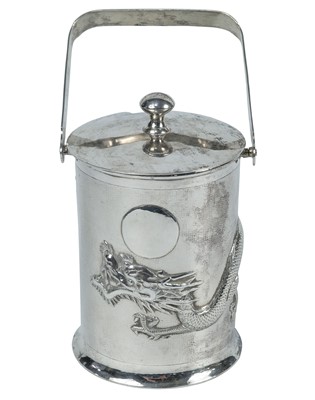 Lot 9 - A Chinese silver preserve jar, stamped 'Tuck Chang', Shanghai 1870-1920.