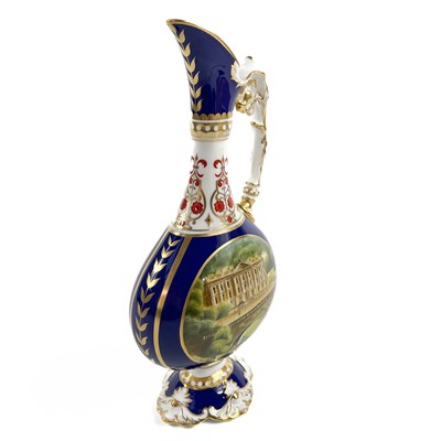 Lot 810 - A Royal Crown Derby porcelain Chatsworth vase.