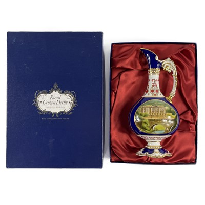 Lot 810 - A Royal Crown Derby porcelain Chatsworth vase.