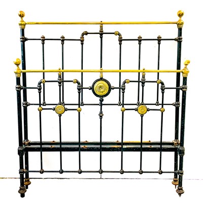 Lot 1956 - A Victorian brass bed.