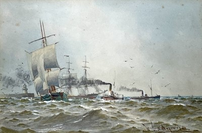 Lot 481 - Boats in Choppy Seas