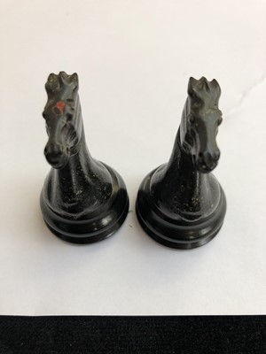 Lot 5 - A Jacques Staunton pattern boxwood and ebony chess set.