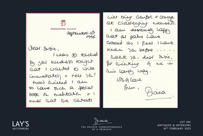 Lot 401 - Diana - The Private Correspondence of a Princess