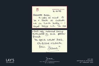 Lot 403 - Diana - The Private Correspondence of a Princess