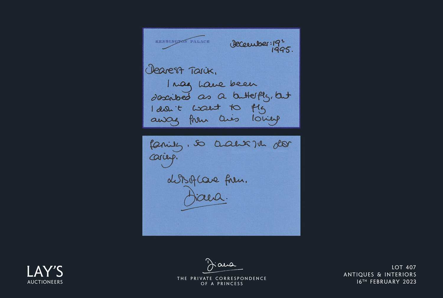 Lot 407 - Diana - The Private Correspondence of a Princess