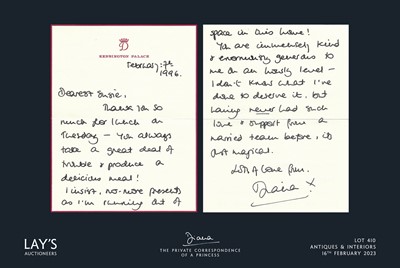 Lot 410 - Diana - The Private Correspondence of a Princess