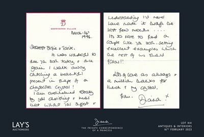 Lot 414 - Diana - The Private Correspondence of a Princess