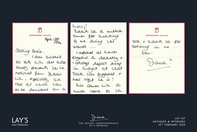 Lot 417 - Diana - The Private Correspondence of a Princess