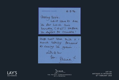 Lot 421 - Diana - The Private Correspondence of a Princess