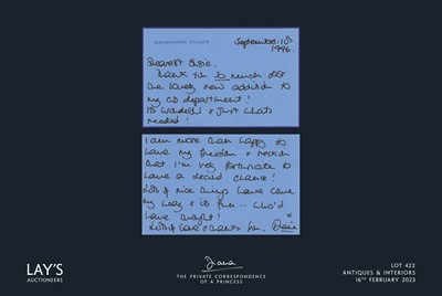 Lot 422 - Diana - The Private Correspondence of a Princess