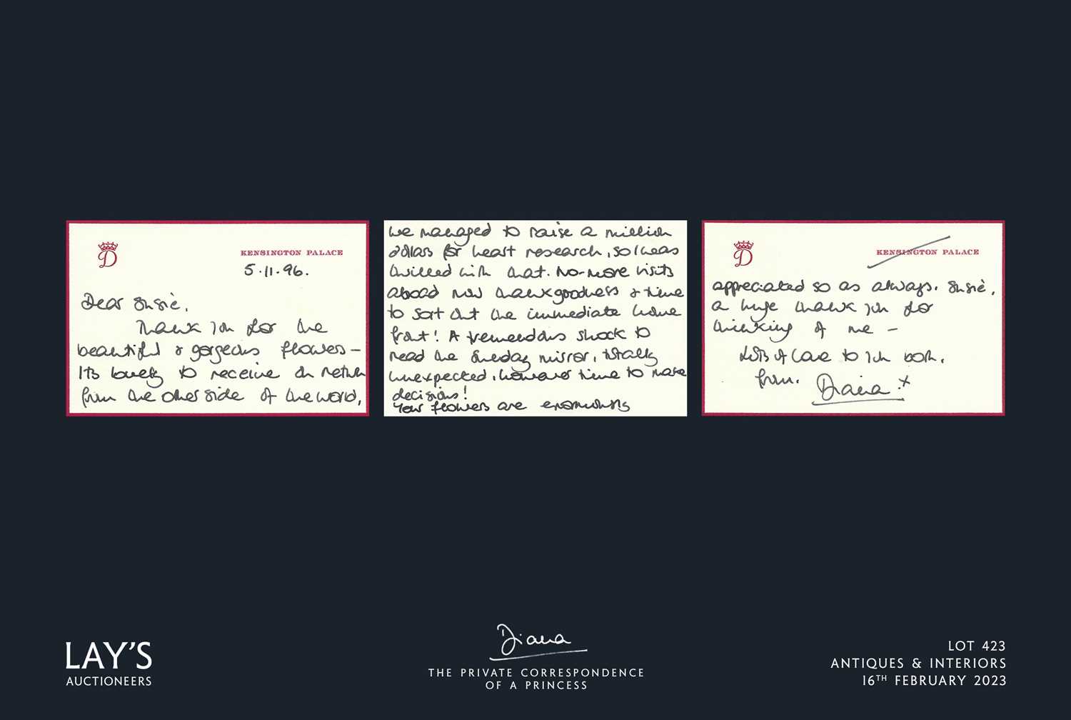 Lot 423 - Diana - The Private Correspondence of a Princess
