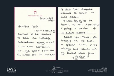 Lot 426 - Diana - The Private Correspondence of a Princess