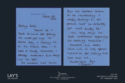 Lot 427 - Diana - The Private Correspondence of a Princess