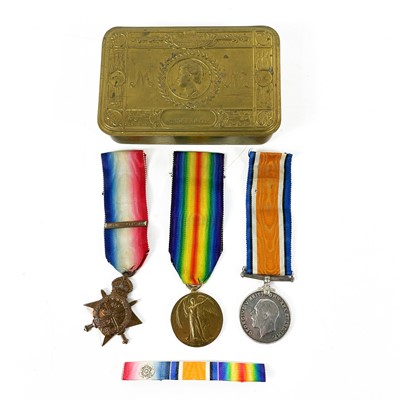 Lot 401 - Medals-Mons Star Trio and Princess Mary Gift Tin.
