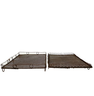Lot 15 - Two late Victorian wirework cake cooling racks.