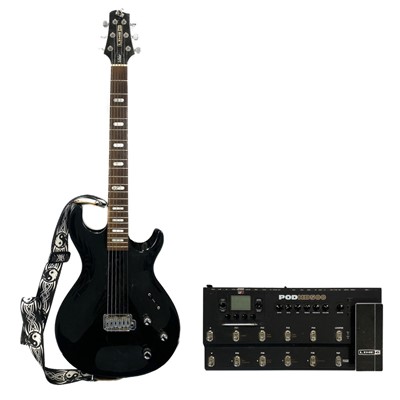 Lot 182 - A Line 6 Variax 700 modelling guitar and a POD HD500 multi-effects pedal.