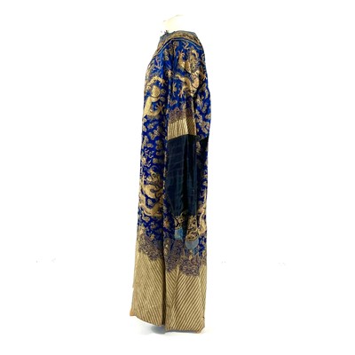 Lot 42 - A Chinese embroidered dragon robe, late 19th century.