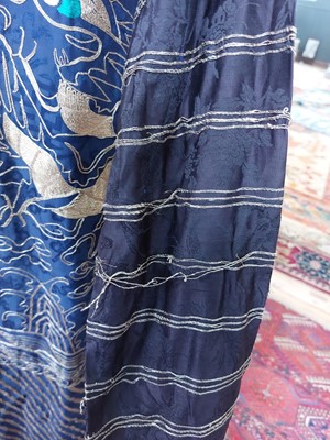 Lot 44 - A Chinese gold metal thread embroidered dragon robe, early 20th century.