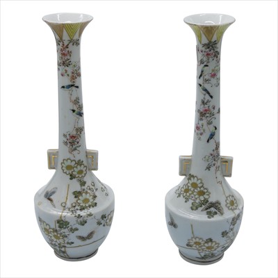 Lot 1178 - A pair of Japanese porcelain vases, early 20th...