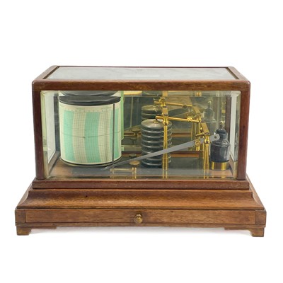 Lot 11 - A mahogany cased barograph.