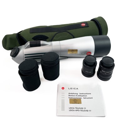 Lot 12 - A Leica Apo-Televid 77 straight spotting scope.