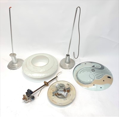 Lot 250 - Miscellaneous light fittings and glass shades.