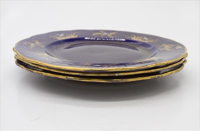 Lot 1410 - Three Masons Patent Ironstone Cobalt Blue...
