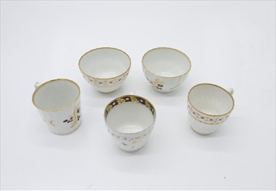 Lot 1413 - An English porcelain tea bowl and matching cup,...