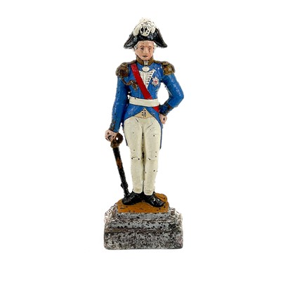 Lot 443 - A Victorian cast iron painted Nelson door stop.
