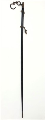 Lot 1181 - A Chinese ebony and brass balance of large...