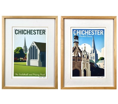 Lot 254 - A Pair of Christopher Gibson limited edition prints of Chichester.