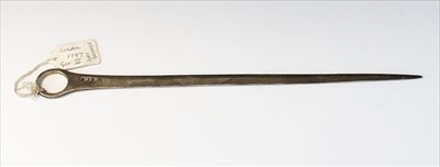 Lot 2042 - A George III silver meat skewer, by George...