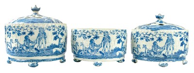 Lot 40 - A garniture of Staffordshire  bough pots