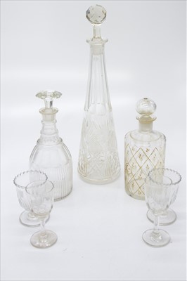 Lot 1412 - A set of four Regency syllabub glasses, a...