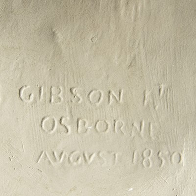 Lot 26 - After John Gibson 1791 - 1866, a plaster portrait bust of the young Queen Victoria
