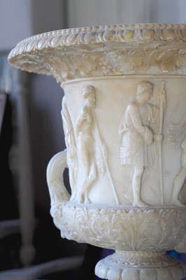 Lot 52 - Alabaster, a Grand Tour  replica of the Medici vase