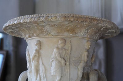 Lot 52 - Alabaster, a Grand Tour  replica of the Medici vase